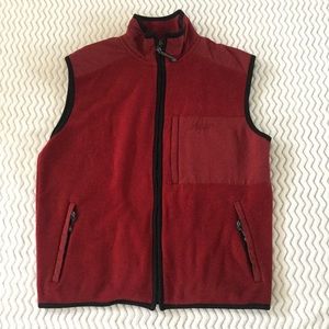 American Eagle Men’s Red Fleece Zip-Up Vest Sz. S